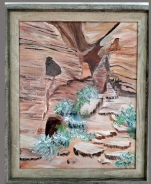 Desert Rocks With Petroglyphs - original