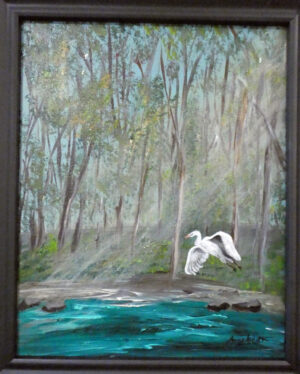 Landing Egret - Original