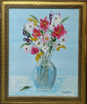 Glass Vase of Flowers - Original