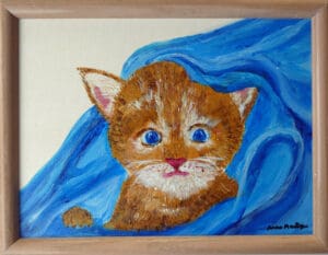 Kitten In A Blanket - Original