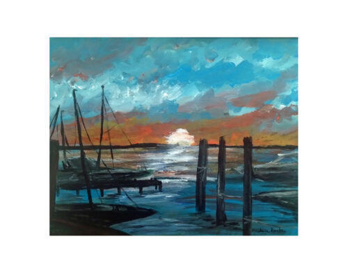 Sunset At The Marina - Print